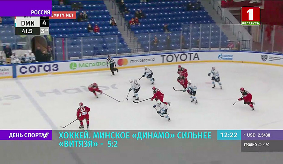Минское хоккейное Динамо сильнее Витязя - 5:2