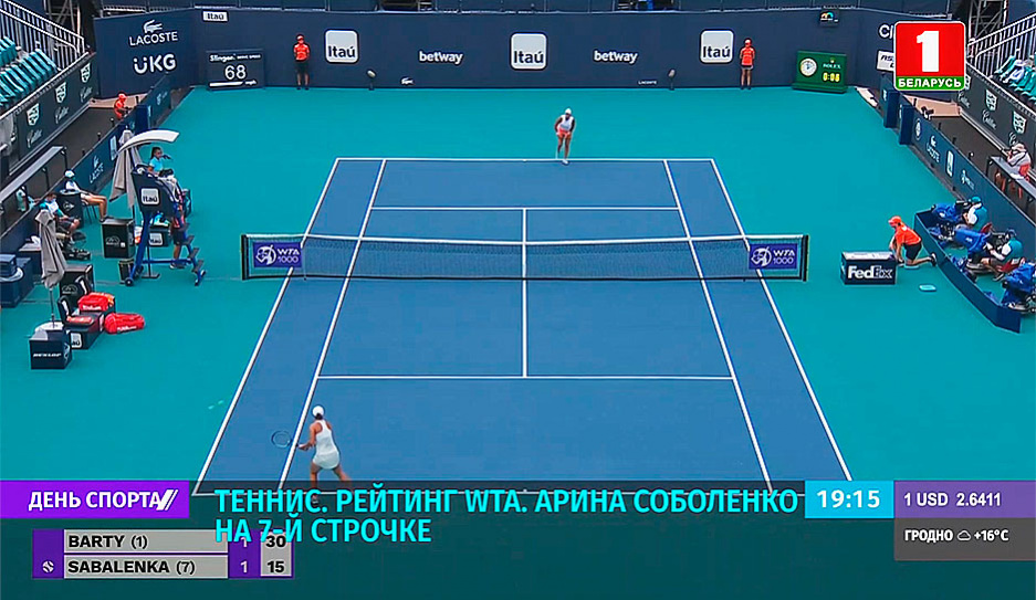 Арина Соболенко сохранила седьмую позицию в рейтинге WTA