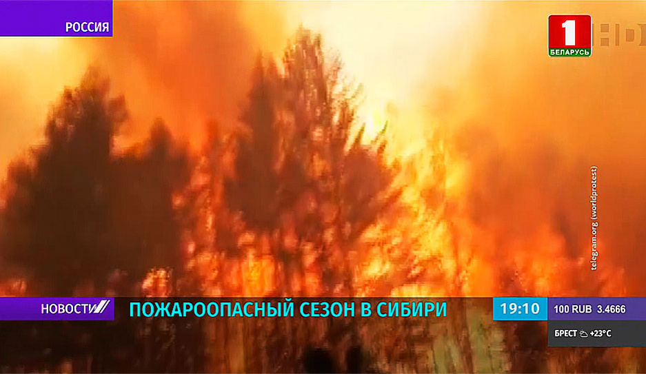 В Сибири продолжается борьба  с лесными пожарами