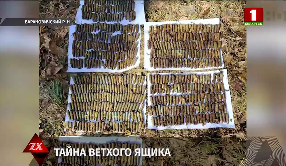 В Барановичском районе недалеко от остановки нашли около 800 старых патронов