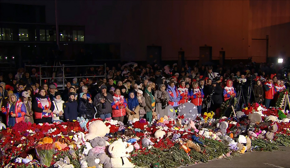 Траурная церемония в Крокус Сити Холле прошла на 9-й день трагедии