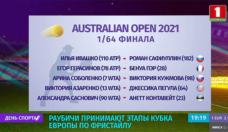 Беларусь на турнире Australian Open представят 3 девушки и 2 парня